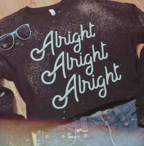 Alright Alright Alright | Women’s Crop Sweatshirt | Ruby’s Rubbish® - Ruby's Rubbish Wholesale