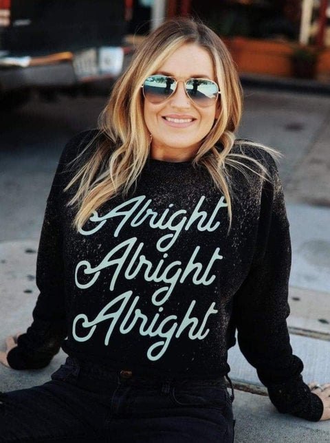 Alright Alright Alright | Women’s Crop Sweatshirt | Ruby’s Rubbish® - Ruby's Rubbish Wholesale