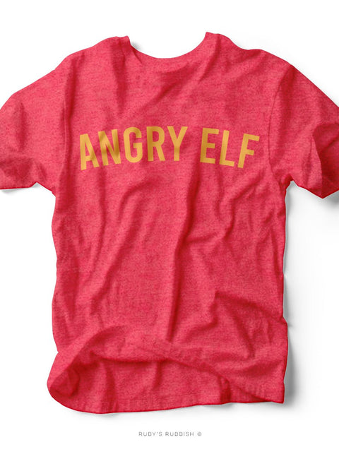 Angry Elf | Seasonal T-Shirt | Ruby’s Rubbish® - Ruby's Rubbish Wholesale