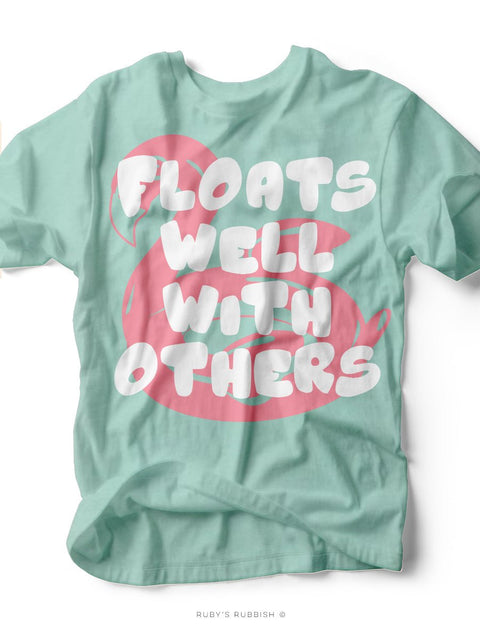 Floats Well With Others | Coastal T-Shirt | Ruby’s Rubbish® - Ruby's Rubbish Wholesale