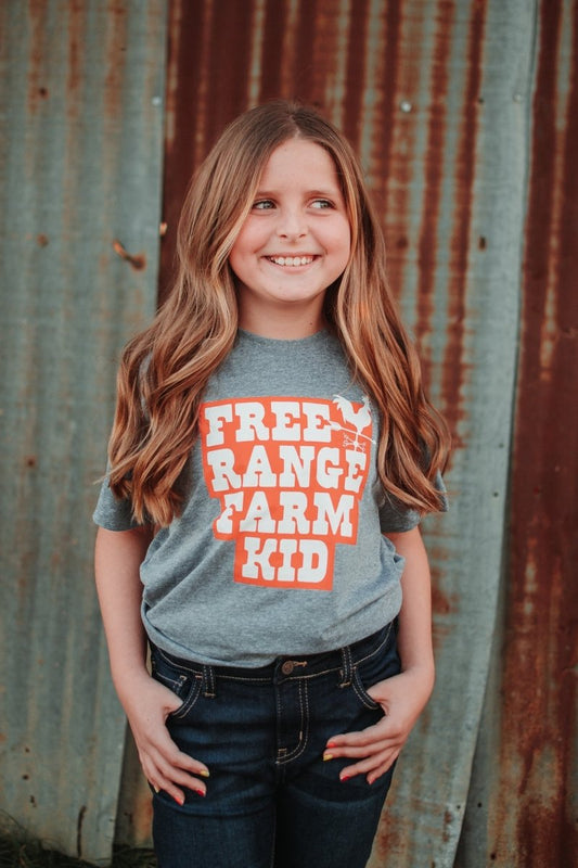 Free Range Farm Kid | Kid's T-Shirt | Ruby’s Rubbish® - Ruby's Rubbish Wholesale