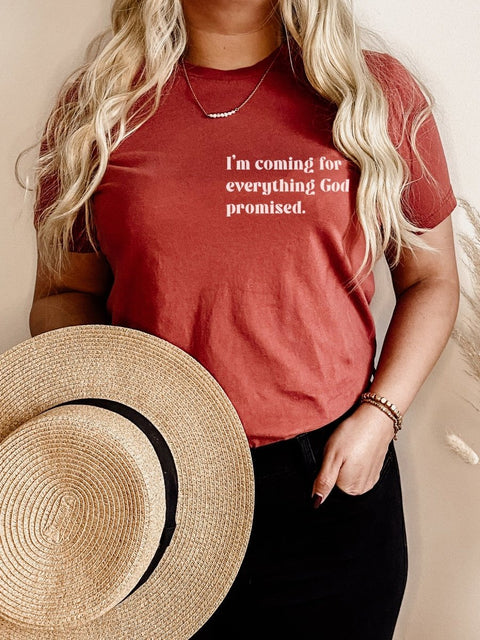 I'm Coming For Everything God Promised | Women's T-Shirt | Ruby’s Rubbish® - Ruby's Rubbish Wholesale