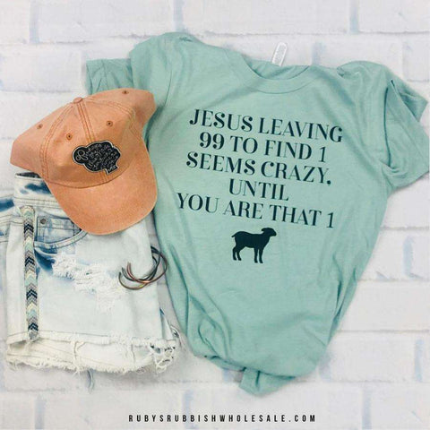 Jesus Leaving 99 to Find 1 | Christian T-Shirt | Ruby’s Rubbish® - Ruby's Rubbish Wholesale