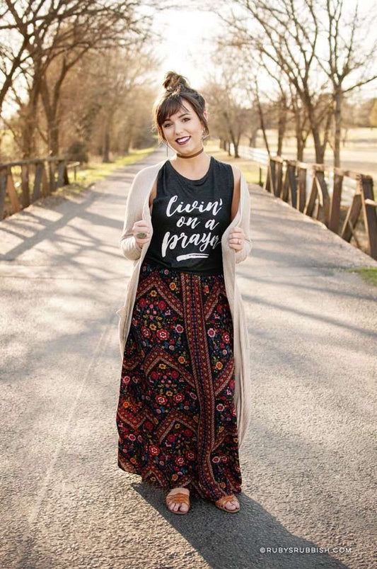 Livin' On A Prayer | Women’s Muscle Tank | Ruby’s Rubbish® - Ruby's Rubbish Wholesale