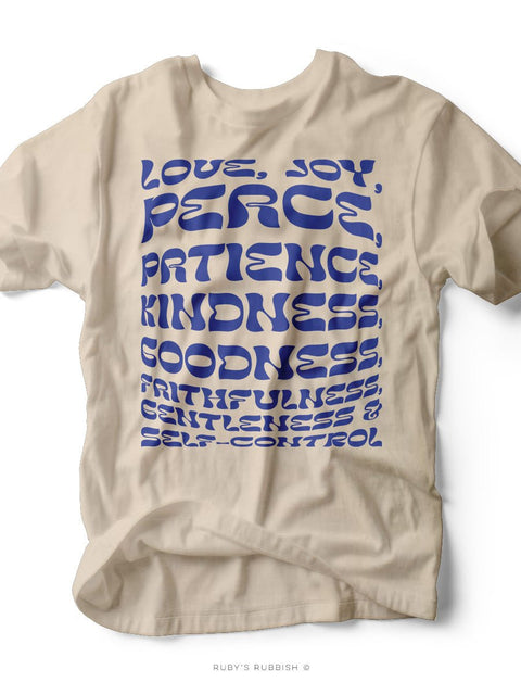 Love, Joy, Peace... | Christian T-Shirt | Ruby’s Rubbish® - Ruby's Rubbish Wholesale