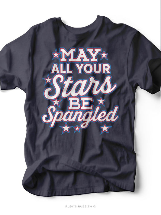 May All Your Stars Be Spangled | Seasonal T-Shirt | Ruby’s Rubbish® - Ruby's Rubbish Wholesale