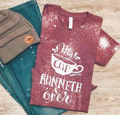 My Cup Runneth Over | Christian T-Shirt | Ruby’s Rubbish® - Ruby's Rubbish Wholesale