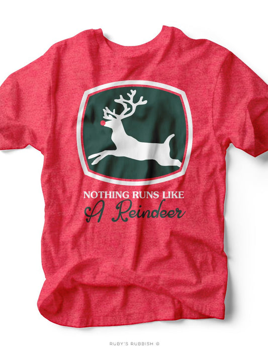 Nothing Runs Like a Reindeer | Kid's T-Shirt | Ruby’s Rubbish® - Ruby's Rubbish Wholesale