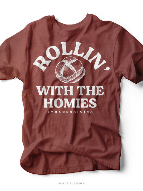 Rollin' With the Homies | Thanksgiving Graphic Tee | Ruby’s Rubbish® - Ruby's Rubbish Wholesale