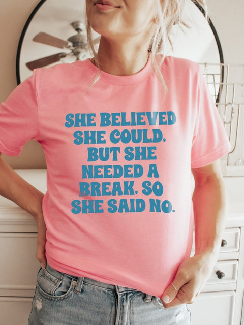 She Needed a Break | Women's T-Shirt | Ruby’s Rubbish® - Ruby's Rubbish Wholesale