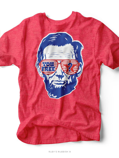 You Free? | Americana T-Shirt | Ruby’s Rubbish® - Ruby's Rubbish Wholesale